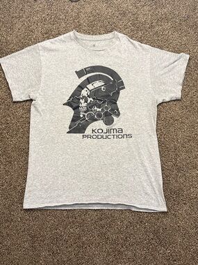 Kojima Productions Graphic Tee - Light Gray with Black Logo